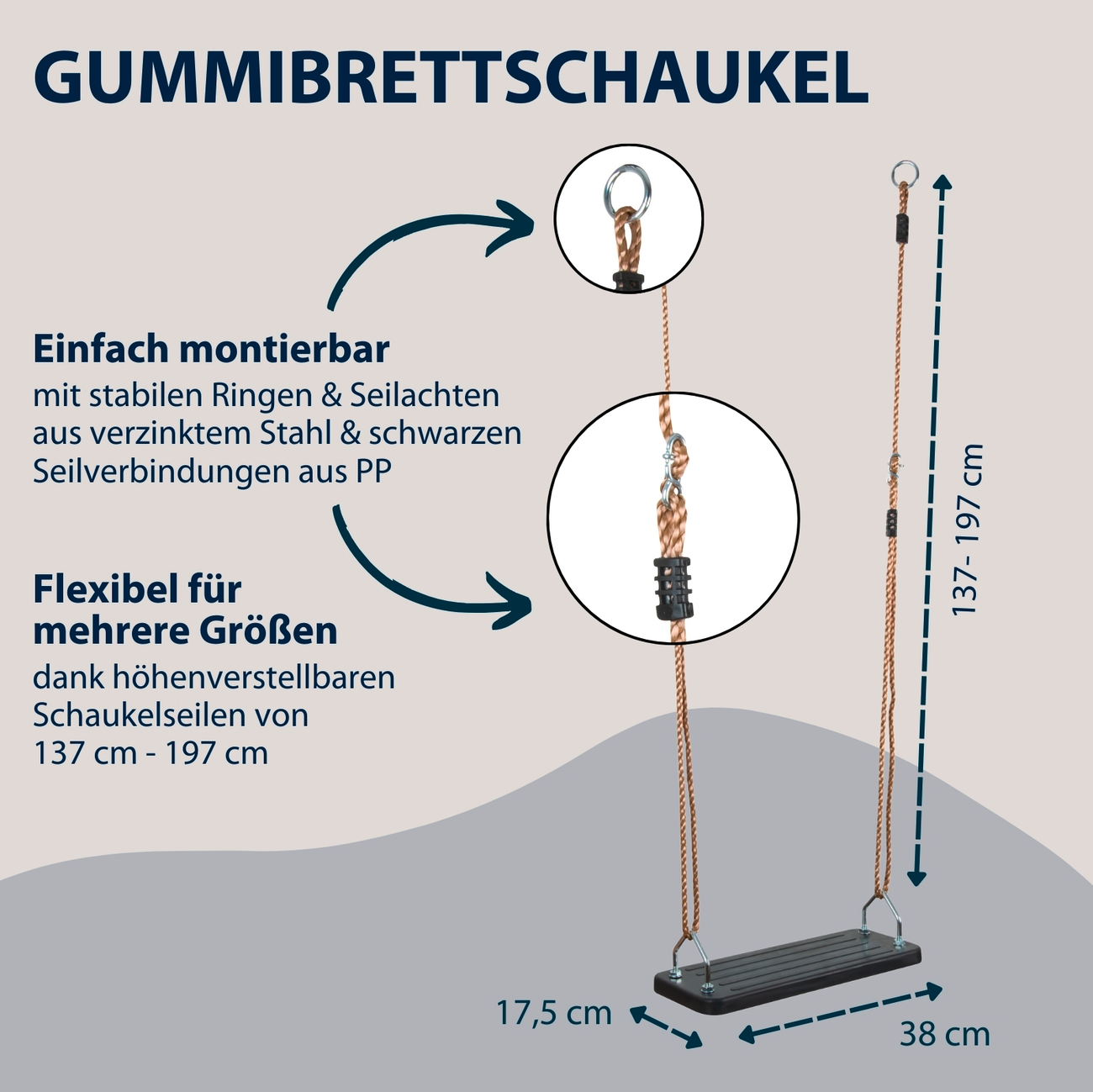 HUDORA Gummibrettschaukel - B-Ware