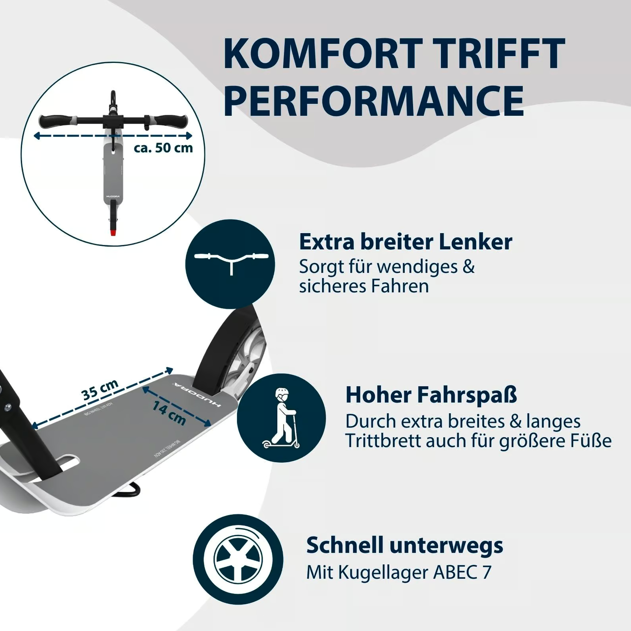 HUDORA BigWheel 230 Advanced, Scooter verschiedene Farben, B-Ware