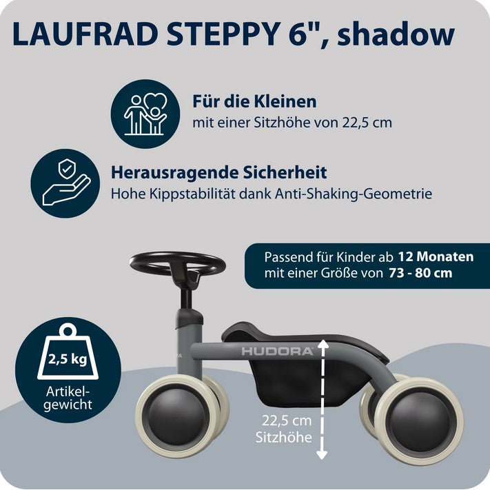 HUDORA Laufrad Steppy 6" - verschiedene Farben