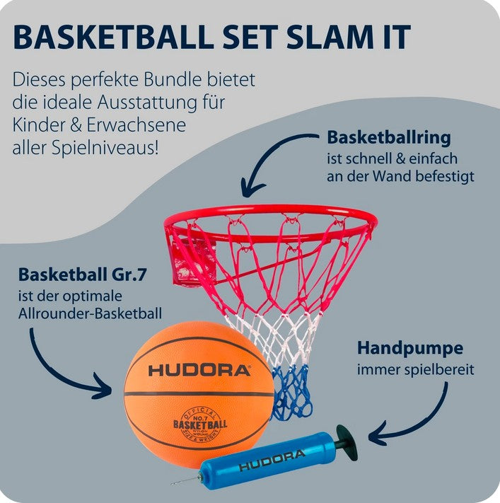 HUDORA Basketball Set Slam It