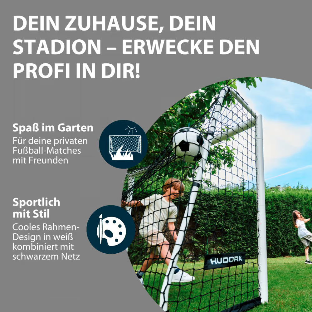HUDORA Fußballtor Advanced White, verschiedene Größen (B-Ware)