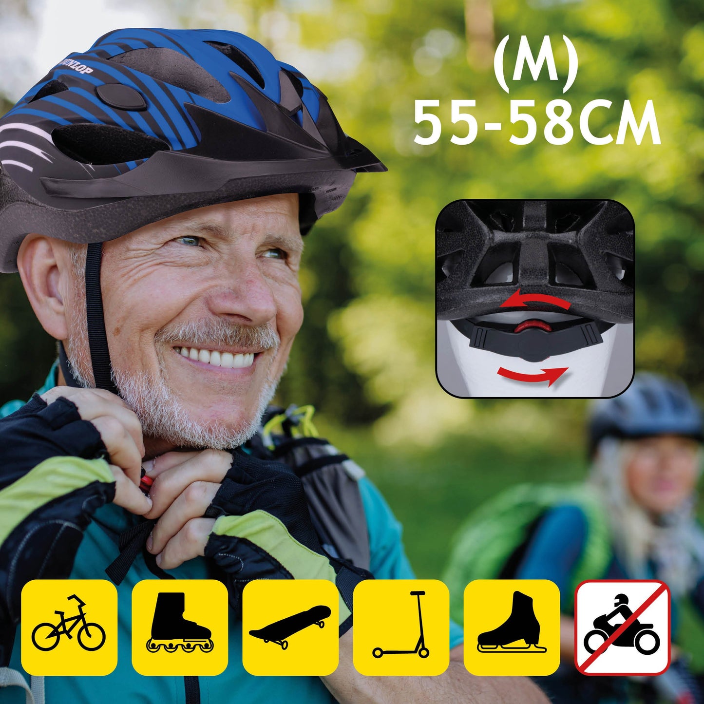 Fahrradhelm von DUNLOP, Größe M 55-58 cm mit Visier, verschiedene Farben